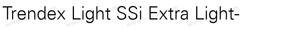 Trendex Light SSi Extra Light字体转换
